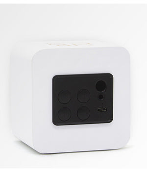 NB NOIZZYBOX Cube XS White Premium Wood Finish Portable Wireless Bluetooth Speaker
