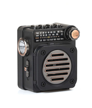 NoizzyBox Retro Buddy - 3 Band Radio, Bluetooth, Torch Light