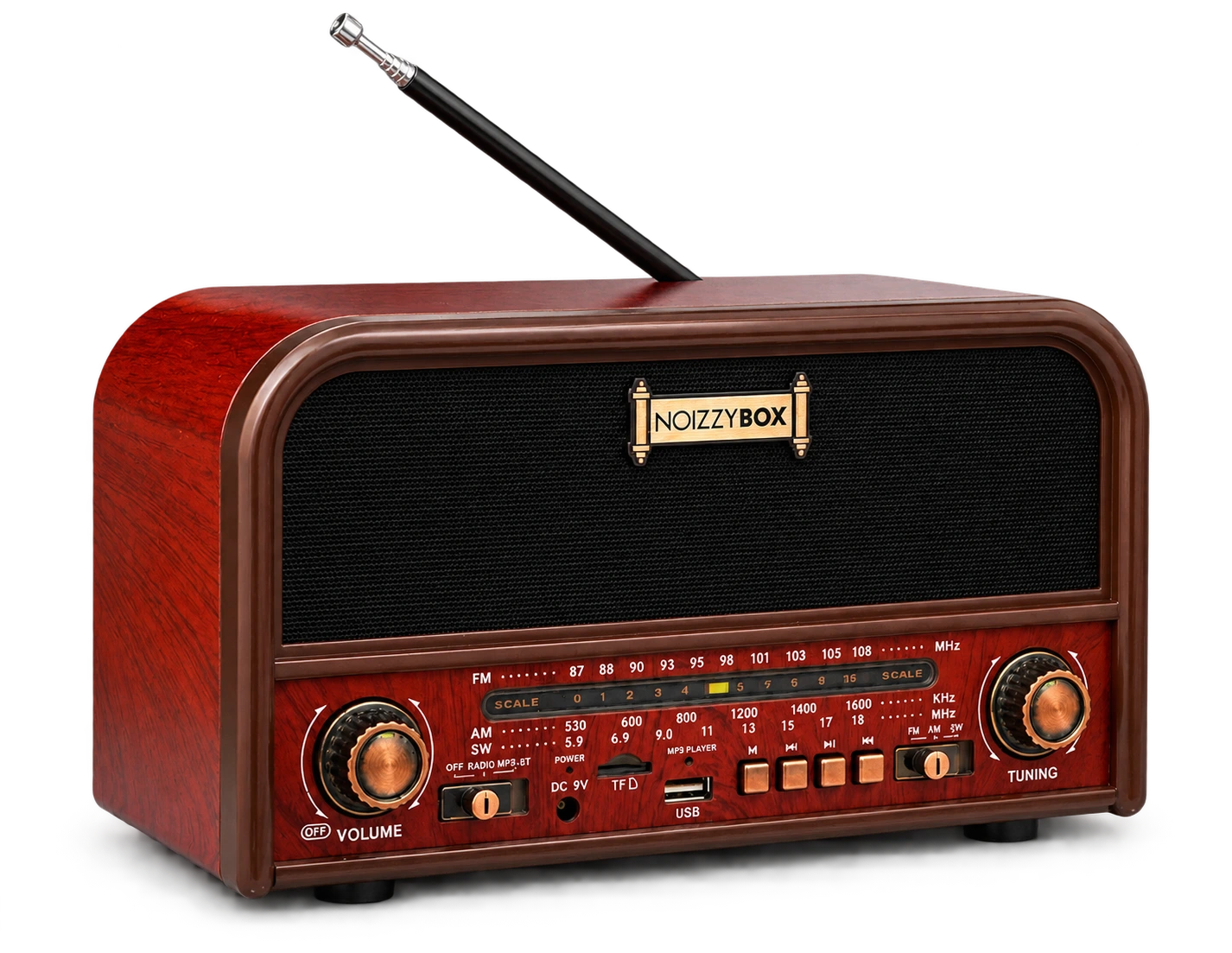 NOIZZYBOX Retro XL, front three-quarter view from the right